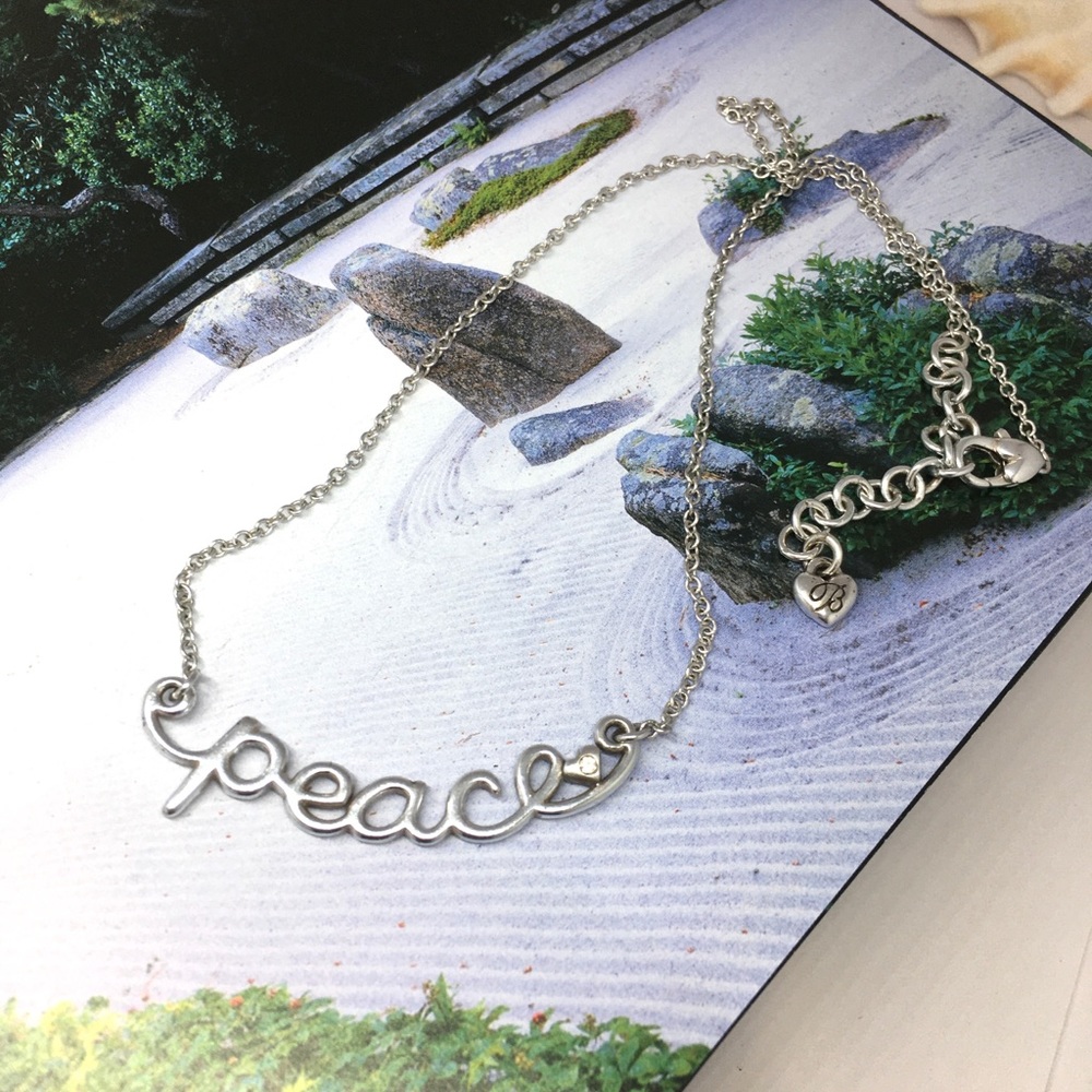 Brighton Love Child Peace Silver Lovely Necklace